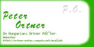 peter ortner business card